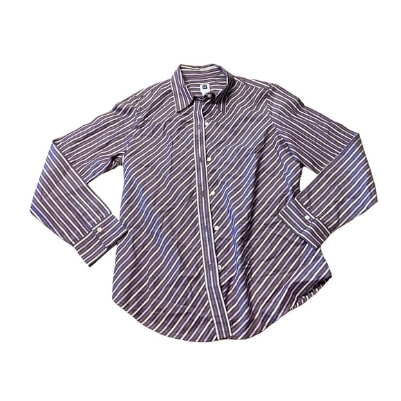 GAP | Long Sleeve Stripped Button Down Shirt Size Medium Career Professional - Picture 1 of 8